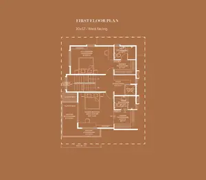 First Floor Plan, 10x12-West Facing