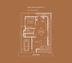 Ground Floor Plan, 9x12-West Facing