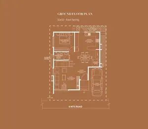 Ground Floor Plan, 10x12-East Facing