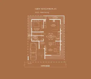 Ground Floor Plan, 10x12-West Facing