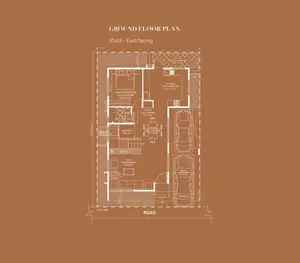 Ground Floor Plan, 10x15-East Facing