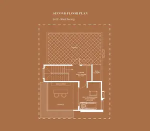 Second Floor Plan, 9x12-West Facing