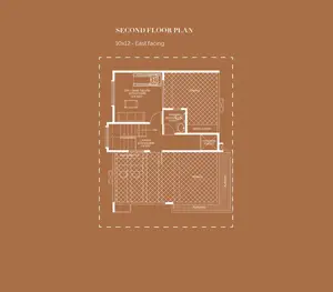 Second Floor Plan, 10x12-East Facing