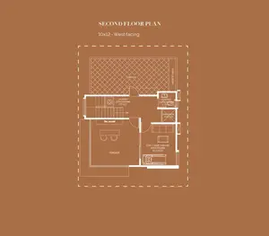 Second Floor Plan, 10x12-West Facing
