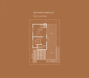 Second Floor Plan, 10x15-East Facing