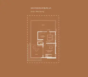Second Floor Plan, 10x15-West Facing
