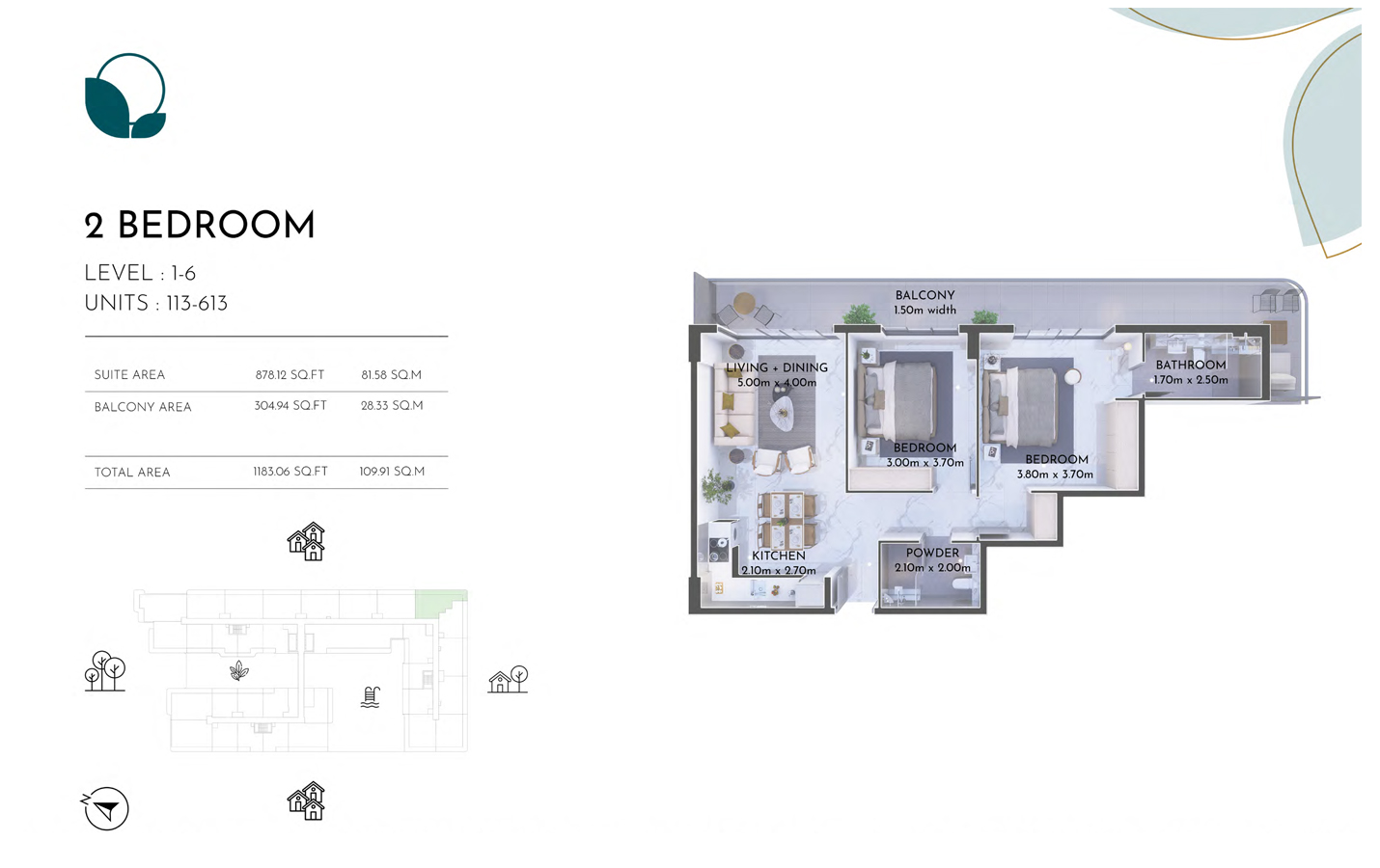Level 1-6, Unit 113-613