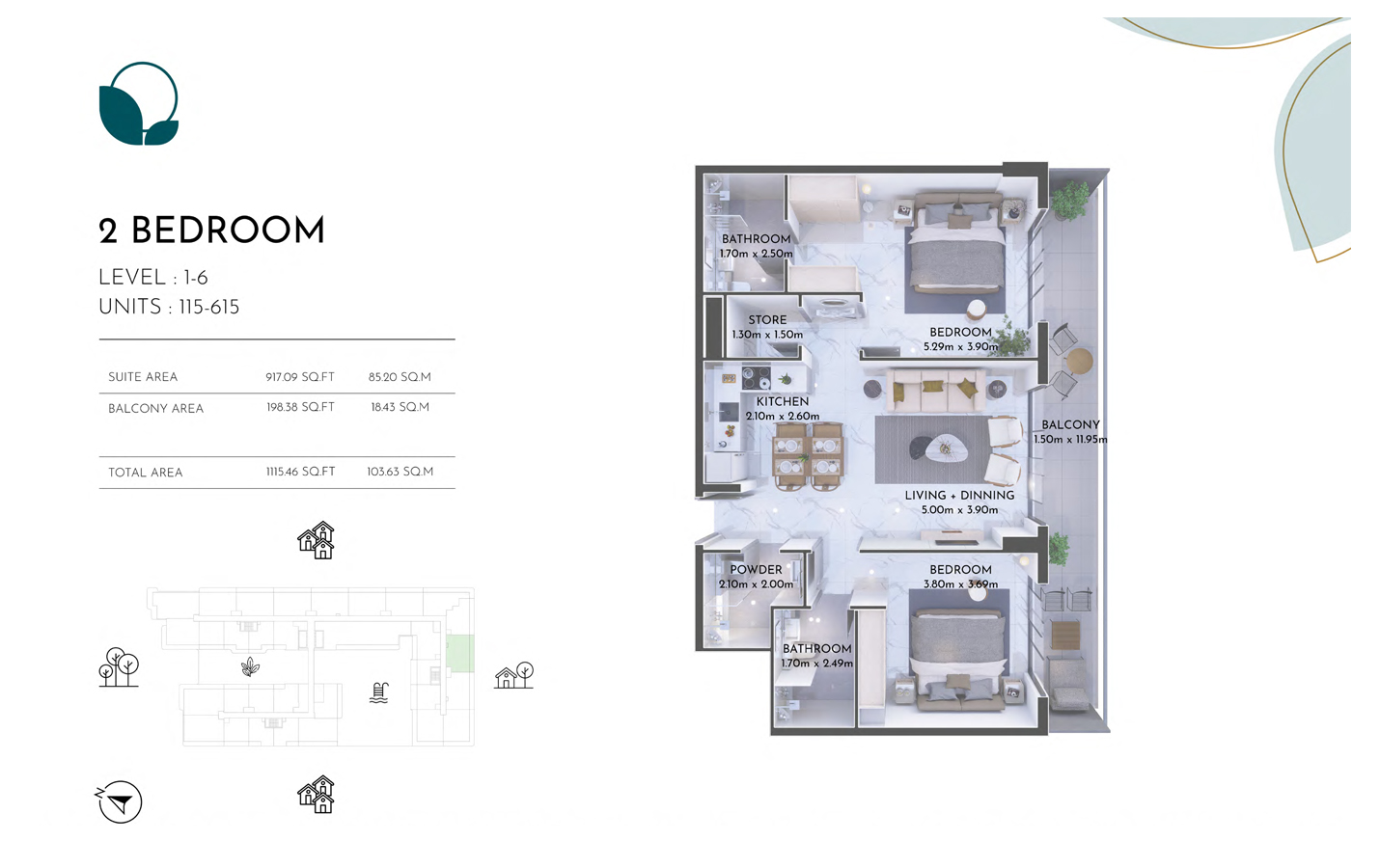 Level 1-6, Unit 115-615