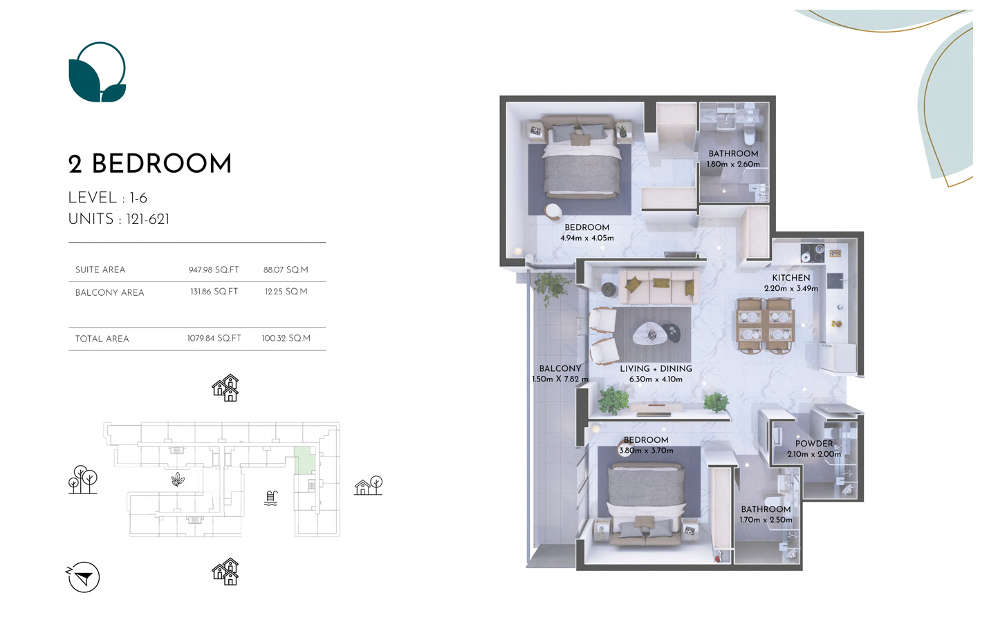 Level 1-6, Unit 121-621