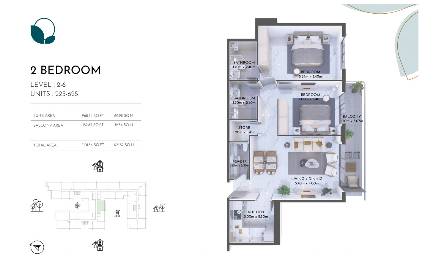 Level 2-6, Unit 225-625