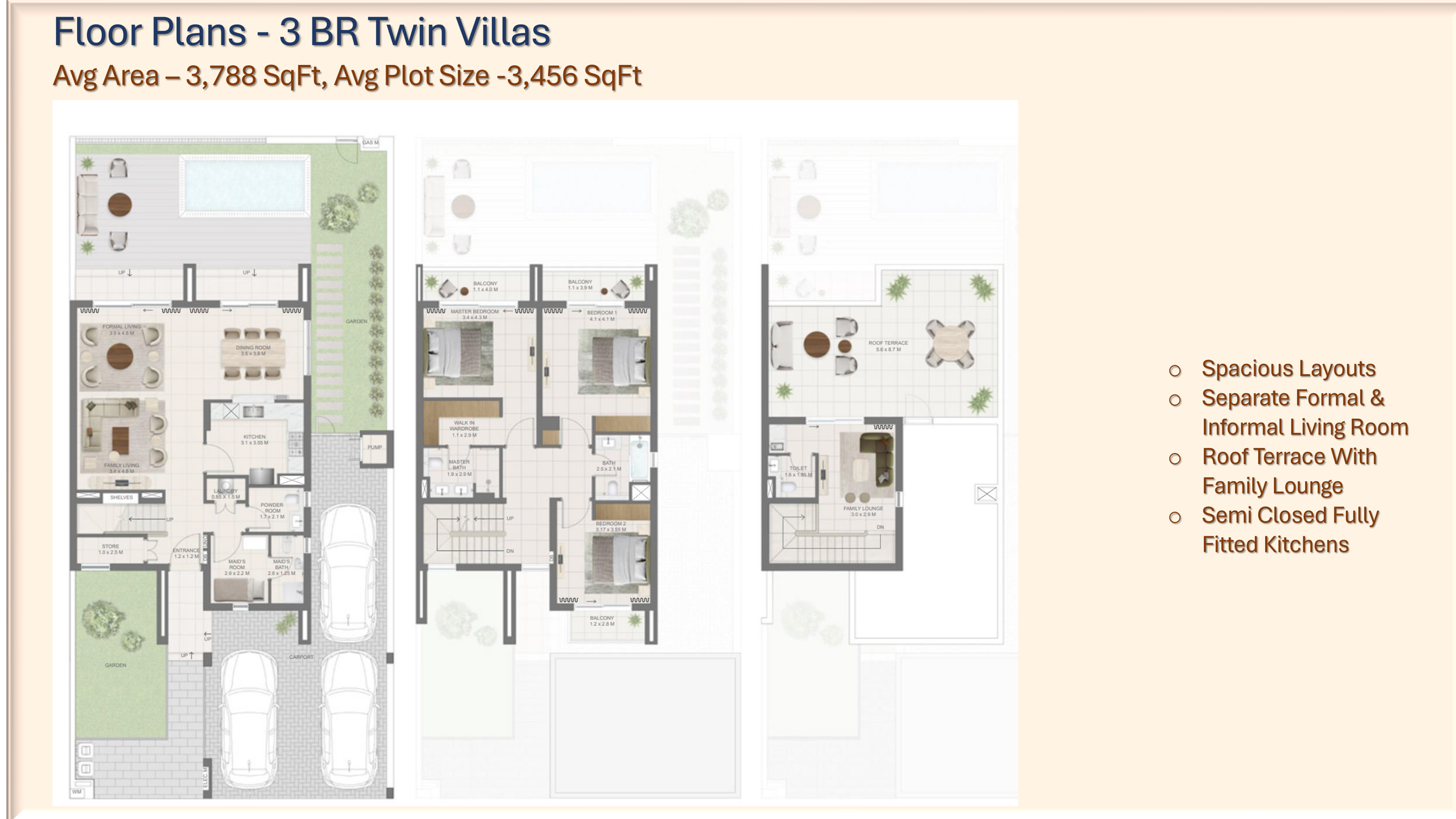 3 Bedroom Twin Villas