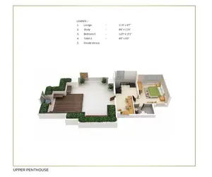 Upper Penthouse, 3 BHK