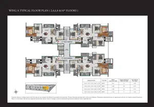 Typical Floor Plan, 2, 4, 6, 8 & 10