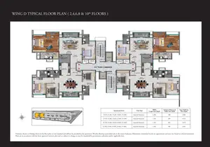 Typical Floor Plan, 2, 4, 6, 8 & 10th