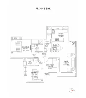 3 BHK, Prima