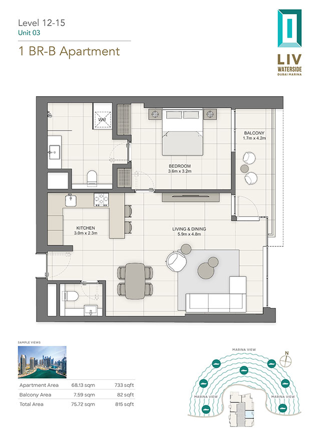 Type B, Level 12-15, Unit 03