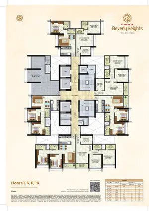 Floor Plan, 1, 6, 11, 16