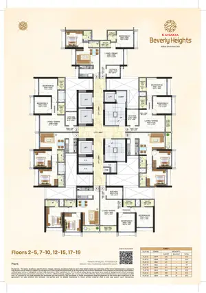 Floor Plan, 2 To 5, 7 To 10, 12 To 15, 17 To 19
