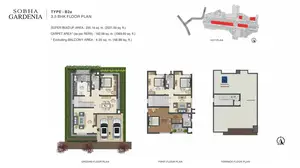 Type-B2a, 3.5 BHK