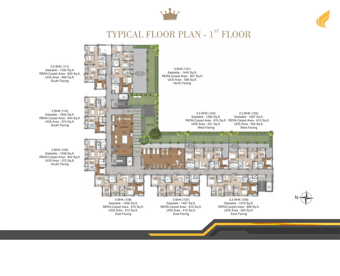 Typical Floor Plan, 1st Floor