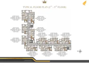 Typical Floor Plan, 2nd To 9th Floor