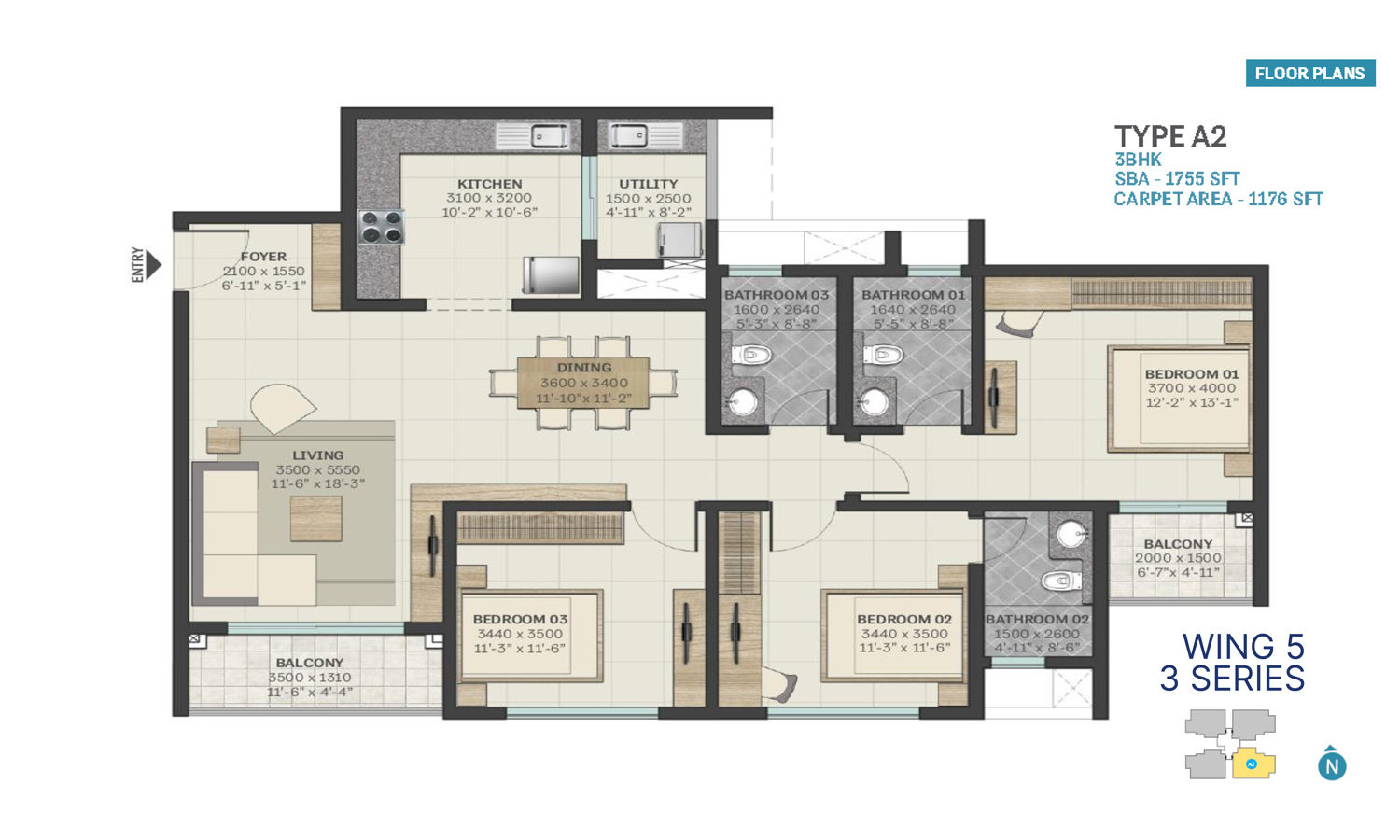 Sobha Manhattan Towers Apartments, Bengaluru - Floor Plan