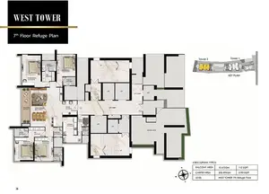4 BHK Superia, Type D, 7th Floor Refuge Plan