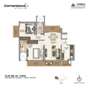 2 BHK, Flat no 4