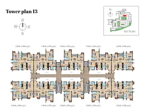 Tower Plan 13, 3 BHK