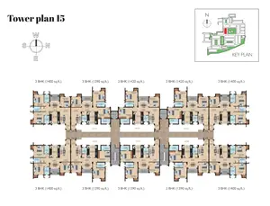 Tower Plan 15, 3 BHK