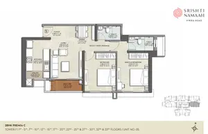 2 BHK, Premia C, 1st To 33rd