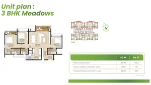 3 BHK, Meadows