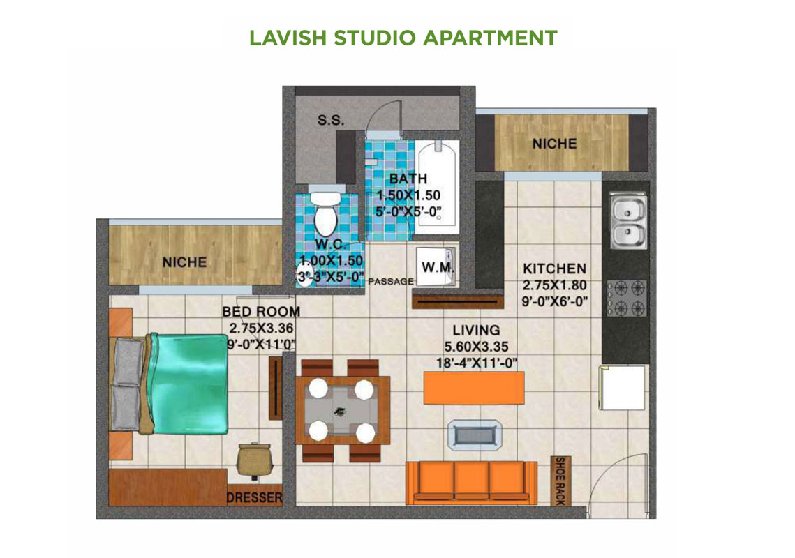 Lavish Studio Apartment