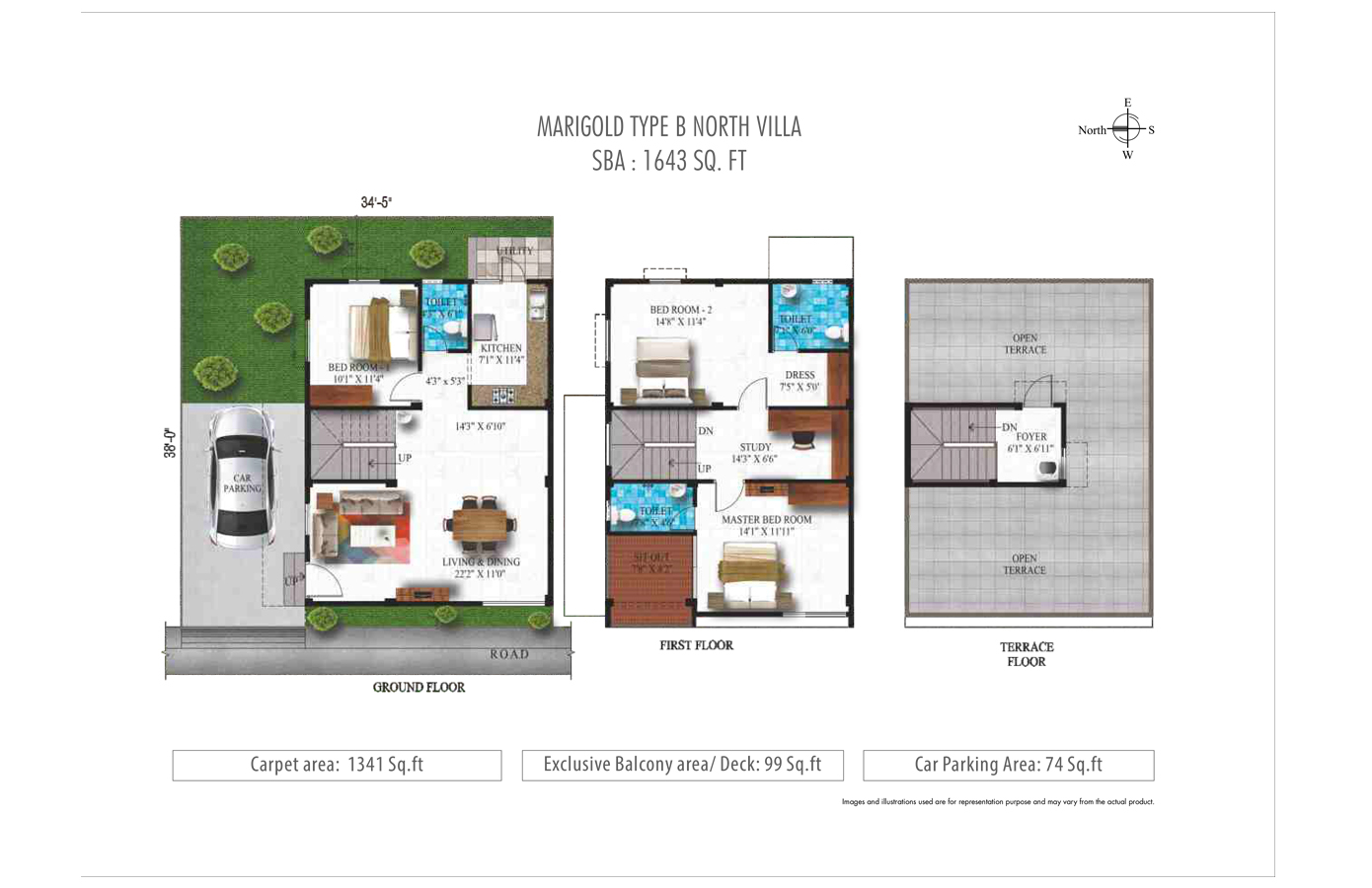 Alliance Humming Gardens Villas, OMR, Chennai - Floor Plan