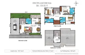 Type A, East Row Villa