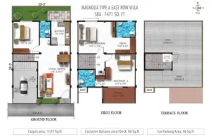 Type A, East Row Villa