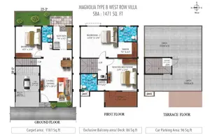 Type B, West Row Villa