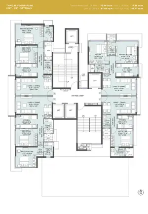 Typical Floor Plan 24th To 28th, 30th