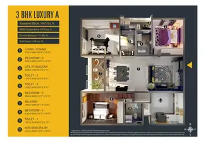 3 BHK, Luxury A