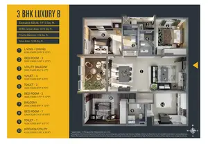 3 BHK, Luxury B