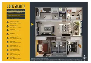 3 BHK, Smart A