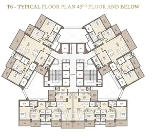 Typical Floor Plan 43rd and Below