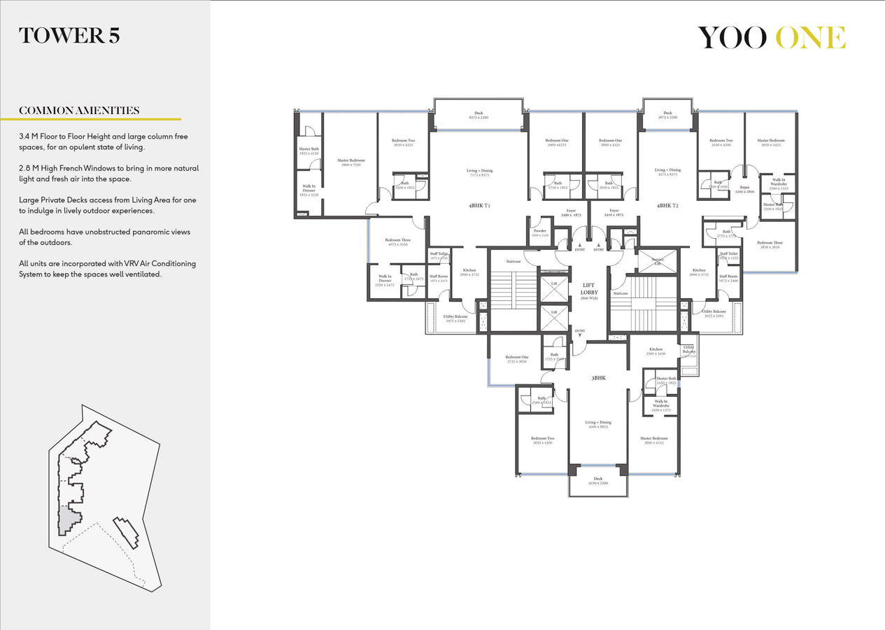 Typical Floor Plan, Tower 5