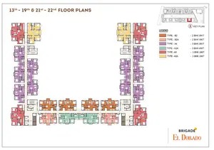 13th To 19th & 21st To 22nd Floor Plan