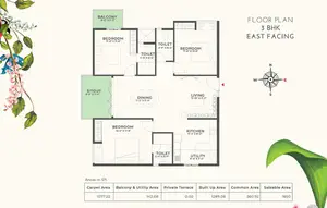 3 BHK, East Facing
