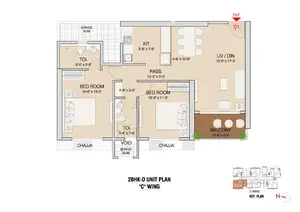 Type D Unit Plan, Type C Wing