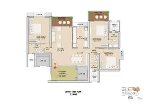 Type F Unit Plan, Type C Wing