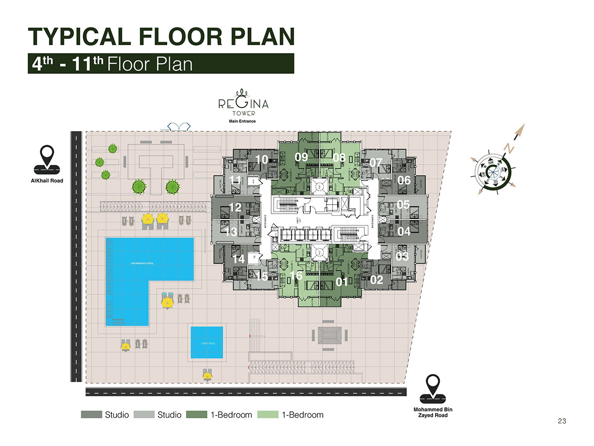 4th-11th Floor Plan