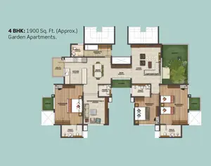 4 BHK Garden Apartmens