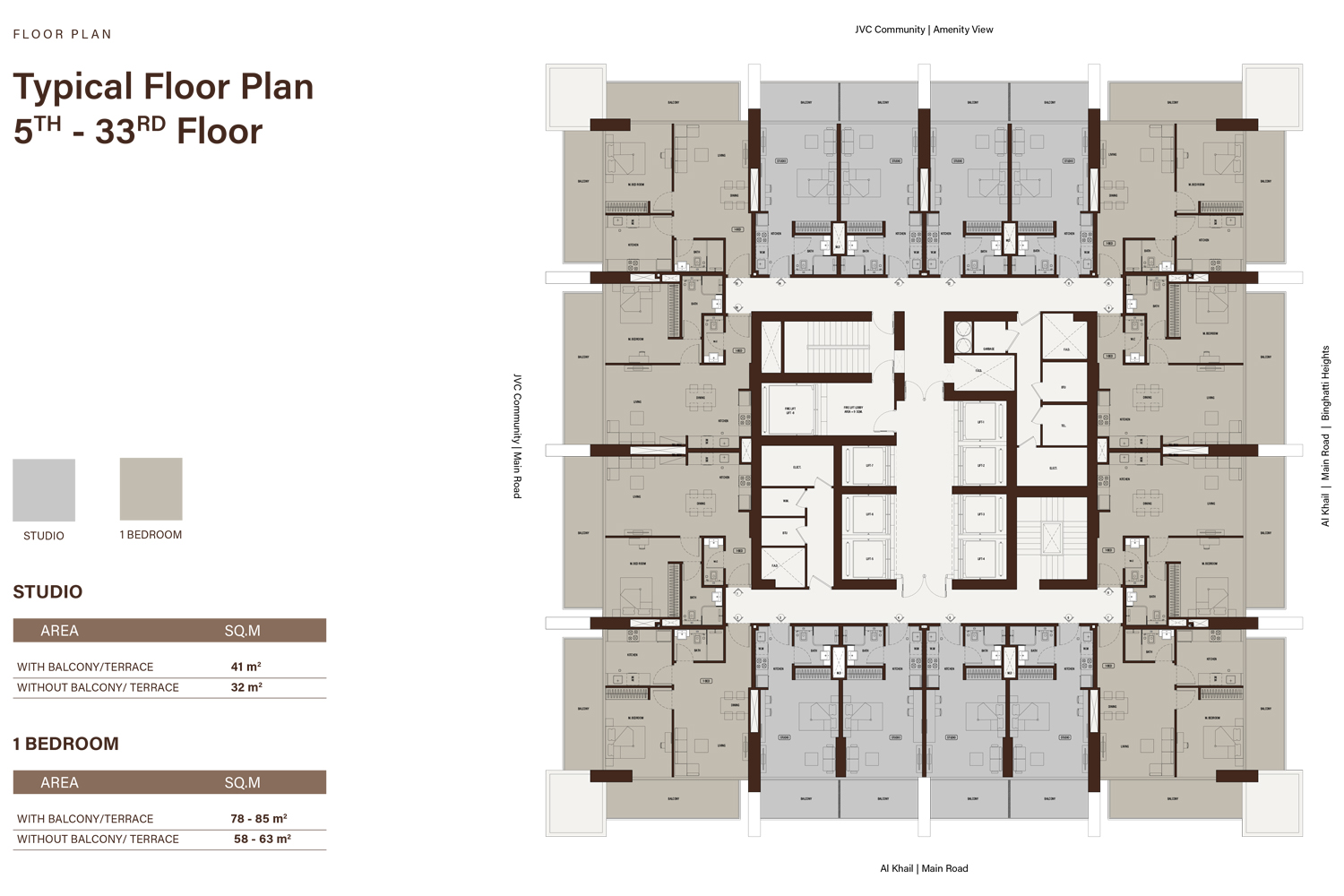 Typical Floor Plan, 5th To 33rd